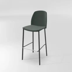 Perfecta Olivia Tabouret de bar en tissu avec pieds métal><noscript><img width=