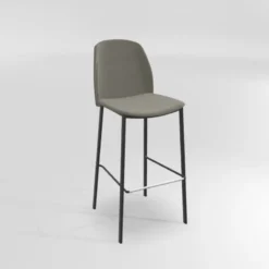 Perfecta Olivia Tabouret de bar en tissu avec pieds métal><noscript><img width=
