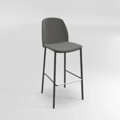 Perfecta Olivia Tabouret de bar en tissu avec pieds métal><noscript><img width=