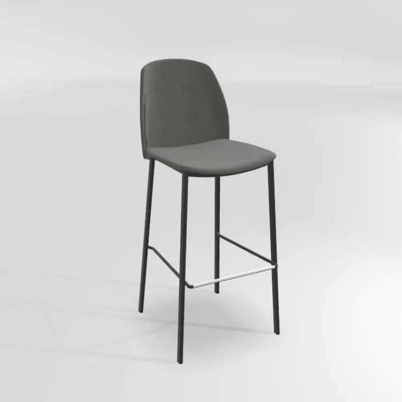 Perfecta Olivia Tabouret de bar en tissu avec pieds métal> Tabouret De Bar (assise +/- 80 Cm)