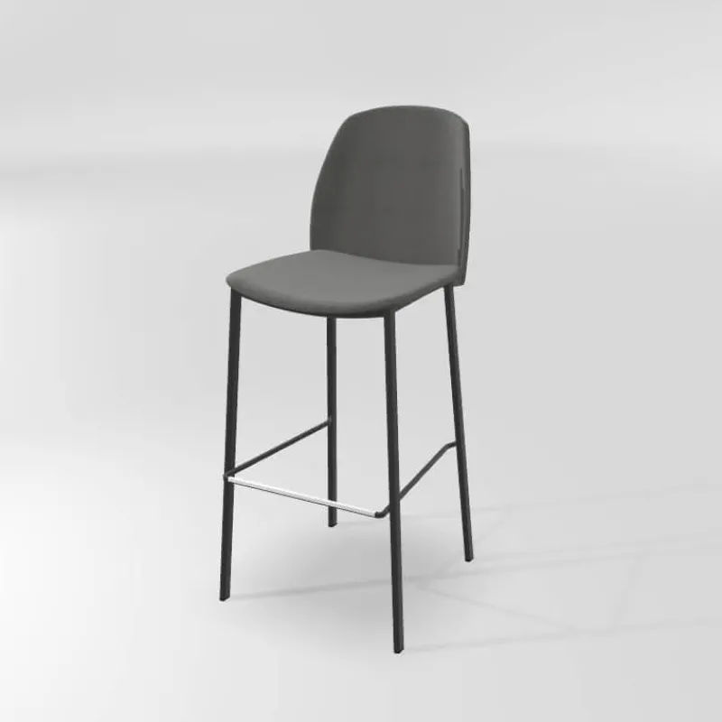 Perfecta Olivia Tabouret de bar en tissu avec pieds métal> Tabouret De Bar (assise +/- 80 Cm)