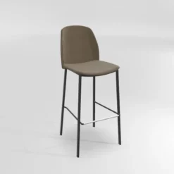 Perfecta Olivia Tabouret de bar en tissu avec pieds métal><noscript><img width=