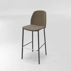 Perfecta Olivia Tabouret de bar en tissu avec pieds métal><noscript><img width=