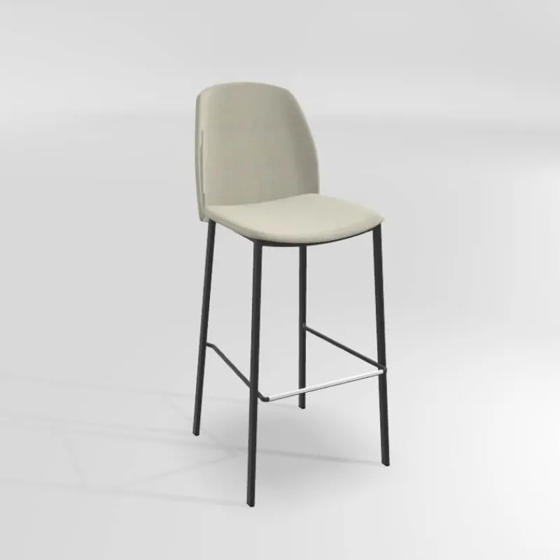 Perfecta Olivia Tabouret de bar en tissu avec pieds métal> Tabouret De Bar (assise +/- 80 Cm)