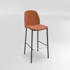 Perfecta Olivia Tabouret de bar en tissu avec pieds métal><noscript><img width=