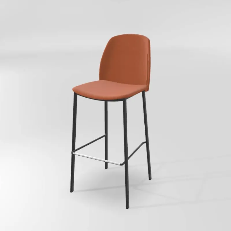 Perfecta Olivia Tabouret de bar en tissu avec pieds métal> Tabouret De Bar (assise +/- 80 Cm)
