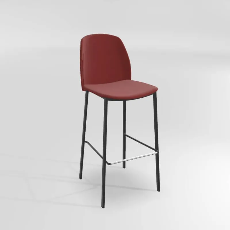 Perfecta Olivia Tabouret de bar en tissu avec pieds métal> Tabouret De Bar (assise +/- 80 Cm)