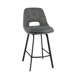 OlivierTabouret snack en tissu avec pieds en métal><noscript><img width=