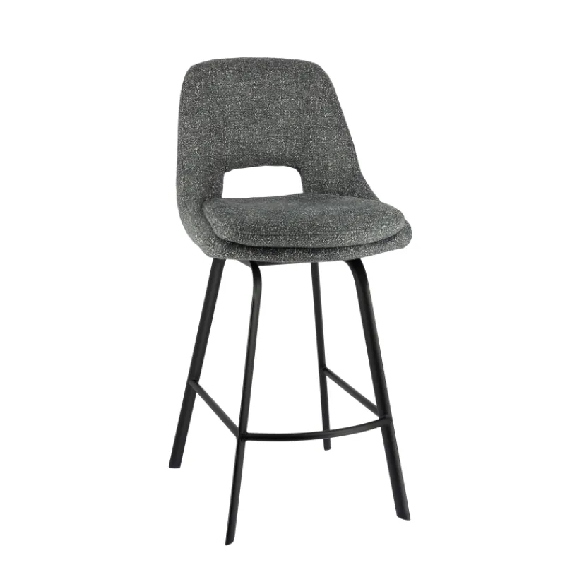 OlivierTabouret snack en tissu avec pieds en métal> Tabouret Snack (assise +/- 65 Cm)|Tabouret De Bar (assise +/- 80 Cm)