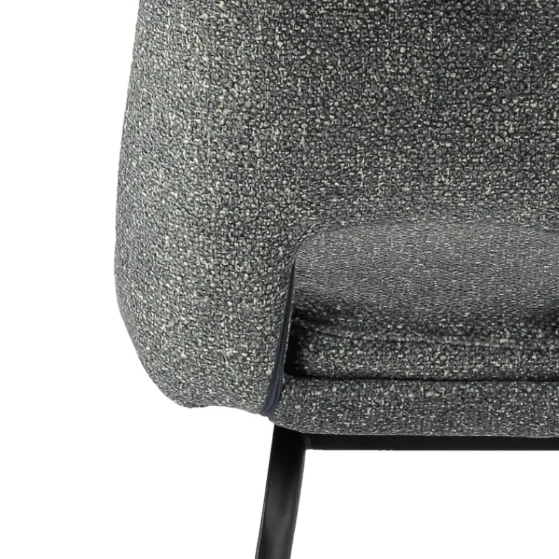 OlivierTabouret snack en tissu avec pieds en métal> Tabouret Snack (assise +/- 65 Cm)|Tabouret De Bar (assise +/- 80 Cm)
