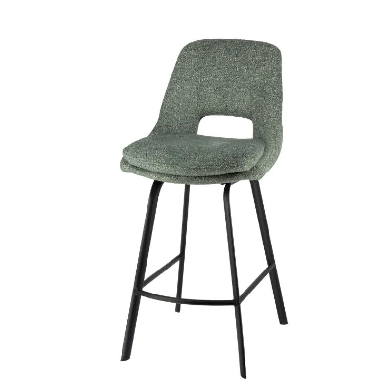 OlivierTabouret snack en tissu avec pieds en métal> Tabouret Snack (assise +/- 65 Cm)|Tabouret De Bar (assise +/- 80 Cm)