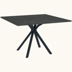 Perfecta Onyx Table carrée en stratifié avec pied central en métal><noscript><img width=
