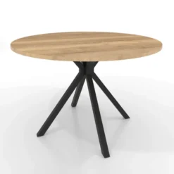Perfecta Onyx Table ronde en stratifié avec pieds en métal moderne> Table De Cuisine|Table De Salle à Manger