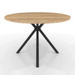 Perfecta Onyx Table ronde en stratifié avec pieds en métal moderne><noscript><img width=