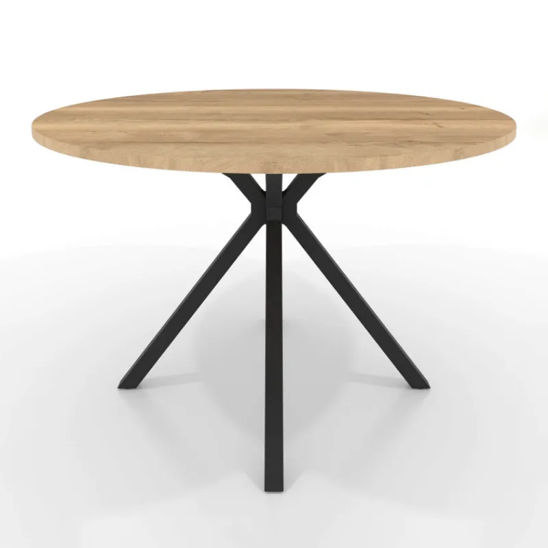 Perfecta Onyx Table ronde en stratifié avec pieds en métal moderne> Table De Cuisine|Table De Salle à Manger