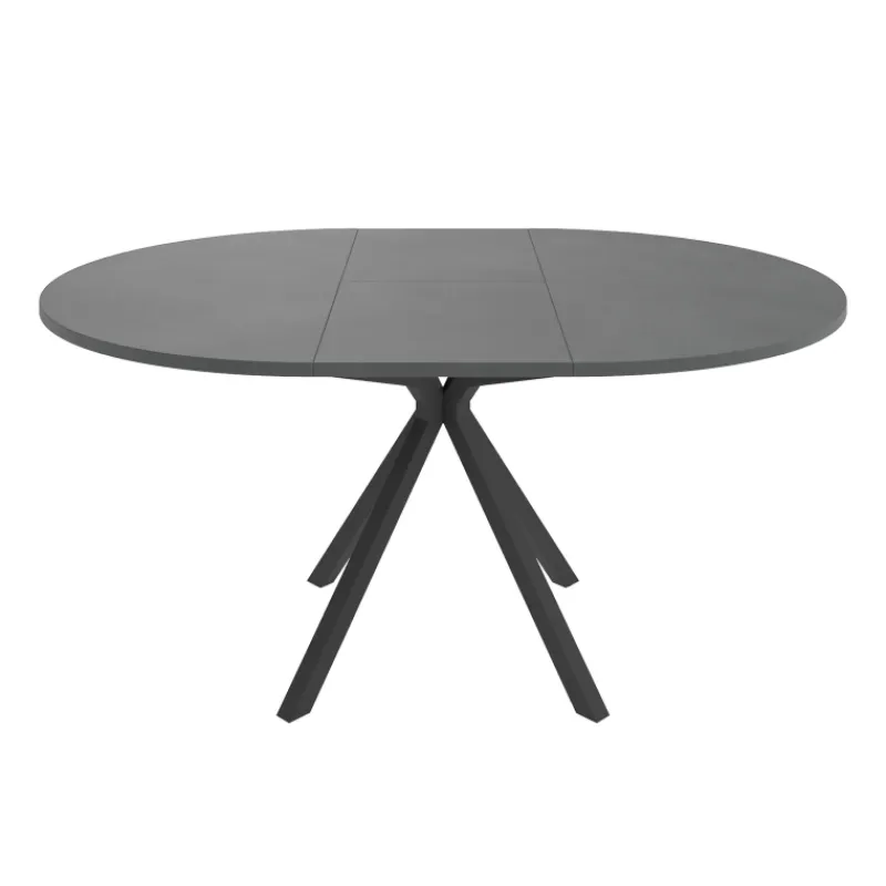 Perfecta Onyx Table ronde moderne extensible en stratifié avec pied central design> Table De Salle à Manger
