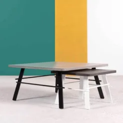 Neoh Opale Table basse design carrée en béton ciré fabrication française> Table De Salon