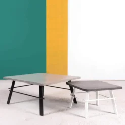 Neoh Opale Table basse design carrée en béton ciré fabrication française><noscript><img width=