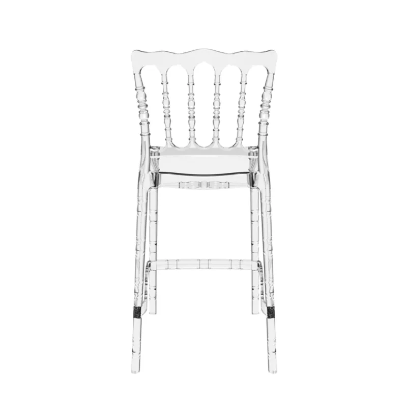 Opera Tabouret snack empilable style Napoléon en polycarbonate transparent> Tabouret Snack (assise +/- 65 Cm)|Tabouret De Bar (assise +/- 80 Cm)