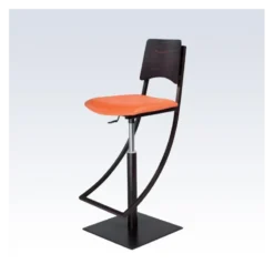 Carrier Ophélie ® Tabouret réglable en métal et synthétique dossier bois wengé><noscript><img width=