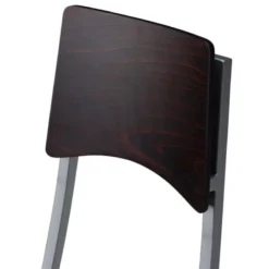 Carrier Ophélie ® Tabouret réglable en métal et synthétique dossier bois wengé><noscript><img width=