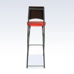 Carrier Ophélie ® Tabouret snack contemporain pliant en métal et synthétique dossier bois wengé><noscript><img width=