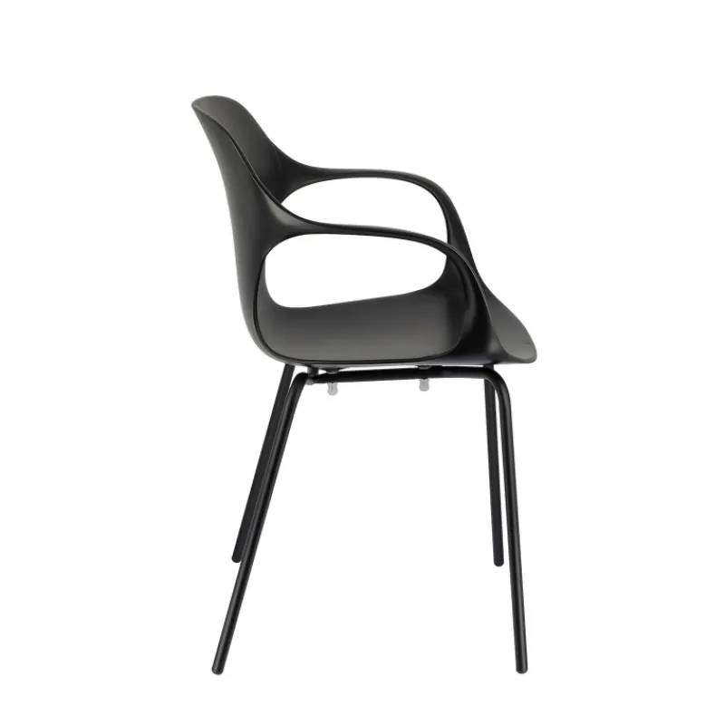 OPS ! Connubia© Fauteuil design italien empilable en polypropylène avec pieds en métal> Chaise De Cuisine|Chaise De Salle à Manger