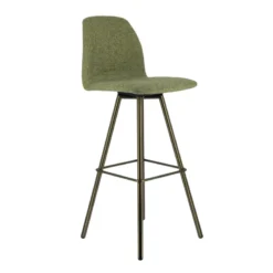 Perfecta Osaka Tabouret de bar moderne en tissu et pieds en métal><noscript><img width=