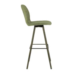 Perfecta Osaka Tabouret de bar moderne en tissu et pieds en métal><noscript><img width=