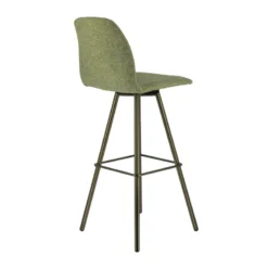 Perfecta Osaka Tabouret de bar moderne en tissu et pieds en métal><noscript><img width=