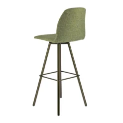 Perfecta Osaka Tabouret de bar moderne en tissu et pieds en métal><noscript><img width=