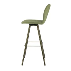 Perfecta Osaka Tabouret de bar moderne en tissu et pieds en métal><noscript><img width=