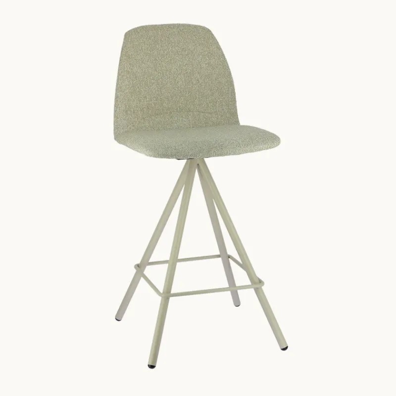 Perfecta Osaka Tabouret snack moderne en tissu et pieds métal> Tabouret Snack (assise +/- 65 Cm)|Tabouret De Bar (assise +/- 80 Cm)