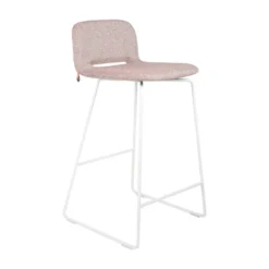 Mobitec Pamp ® Tabouret snack design en tissu avec dossier bas et pieds en métal><noscript><img width=