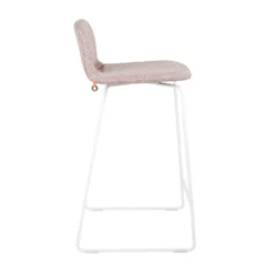 Mobitec Pamp ® Tabouret snack design en tissu avec dossier bas et pieds en métal><noscript><img width=
