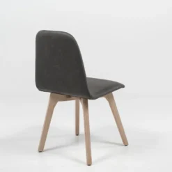 Sessio Pandora Chaise de salle à manger scandinave en synthétique et bois><noscript><img width=