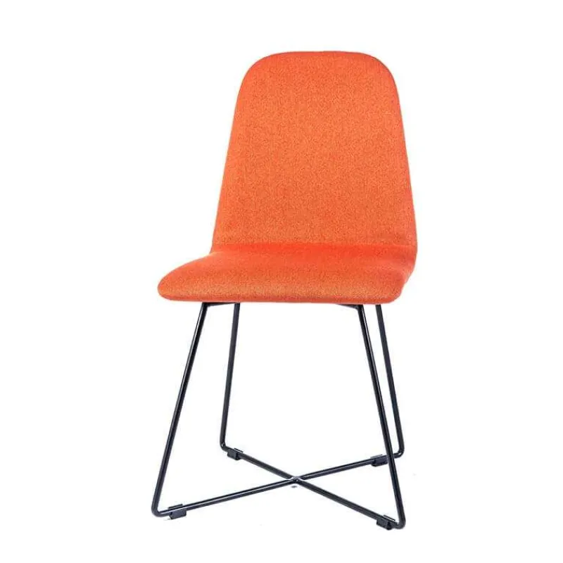 Sessio Pandora diamant Chaise design scandinave en tissu pieds filaires en métal noir> Chaise De Salle à Manger|Chaise Salon