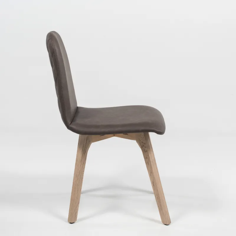 Sessio Pandora diamant Chaise de séjour moderne matelassée en synthétique et bois> Chaise De Cuisine|Chaise De Salle à Manger