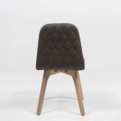Sessio Pandora diamant Chaise de séjour moderne matelassée en synthétique et bois><noscript><img width=