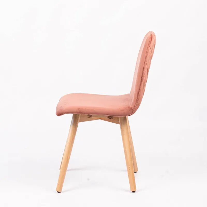 Sessio Pandora diamant Chaise scandinave en tissu dos matelassé pieds bois> Chaise De Salle à Manger|Chaise Salon