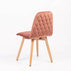 Sessio Pandora diamant Chaise scandinave en tissu dos matelassé pieds bois><noscript><img width=