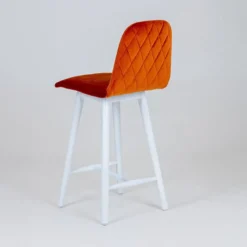 Sessio Pandora diamant Tabouret snack dos matelassé en tissu et pieds en bois><noscript><img width=