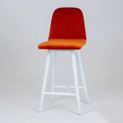 Sessio Pandora diamant Tabouret snack dos matelassé en tissu et pieds en bois><noscript><img width=