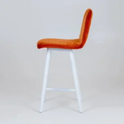 Sessio Pandora diamant Tabouret snack dos matelassé en tissu et pieds en bois><noscript><img width=