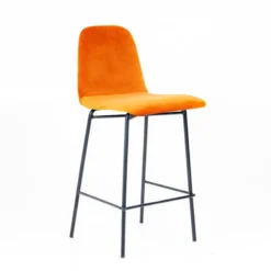 Sessio Pandora diamant Tabouret snack dos matelassé en tissu et pieds métal> Tabouret Snack (assise +/- 65 Cm)|Tabouret De Bar (assise +/- 80 Cm)