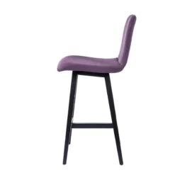 Sessio Pandora Tabouret snack scandinave en tissu avec pieds en bois massif><noscript><img width=