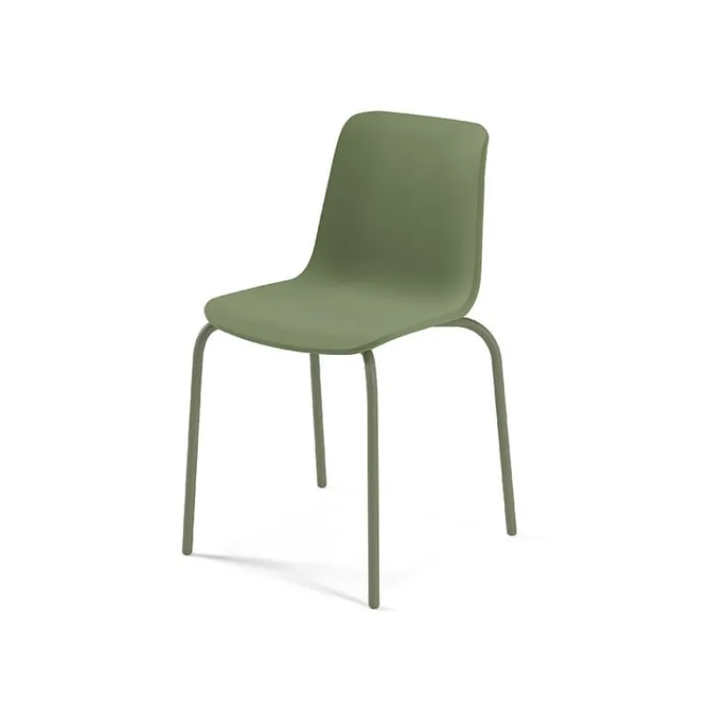 Perfecta Paris Chaise empilable en polypropylène et métal> Chaise De Cuisine