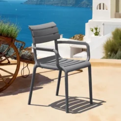 Paris Fauteuil de jardin empilable en polypropylène avec accoudoirs> Chaise De Jardin|Fauteuil De Jardin