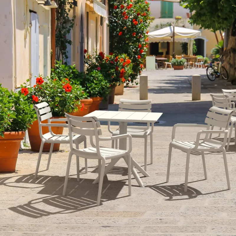 Paris Fauteuil de jardin empilable en polypropylène avec accoudoirs> Chaise De Jardin|Fauteuil De Jardin