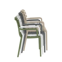 Paris Fauteuil moderne empilable en polypropylène><noscript><img width=